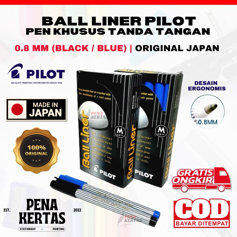 

*PULPEN KHUSUS TANDATANGAN - PILOT JAPAN BALL LINER 0.8 MM (BLACK/BLUE) - BALLLINER PILOT 0.8 MM BLACK/BLUE - PULPEN TEKEN PILOT ORIGINAL JAPAN - BAGUS