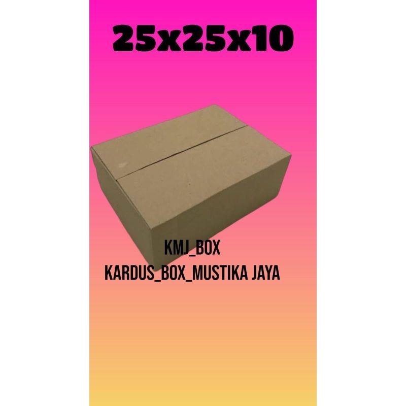 

Kardus box packing 25x25x10