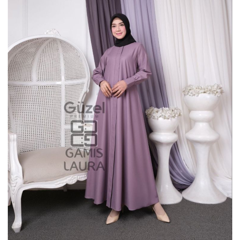 gamis Laura ori guzel kualitas premium / gamis polos / gamis guzel/gamis
