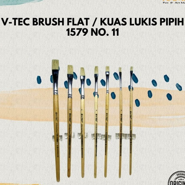 

V-tec Brush Flat / Kuas Lukis Pipih 1579 no. 11