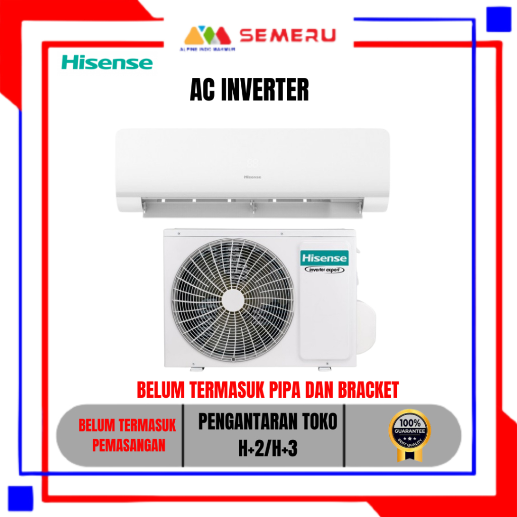 HISENSE AC INVERTER 0.5 PK AI-06KCG / 1 PK AI-09KCG / 1.5 PK AI-12KCG DAN 2 PK AI-18KCG AC UNIT ONLY
