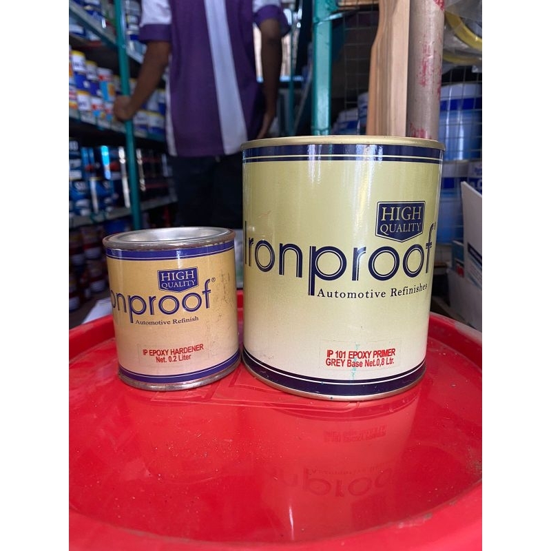 iron proof-ip 101epoxy primer grey-cat dasar-1literset-epoxy