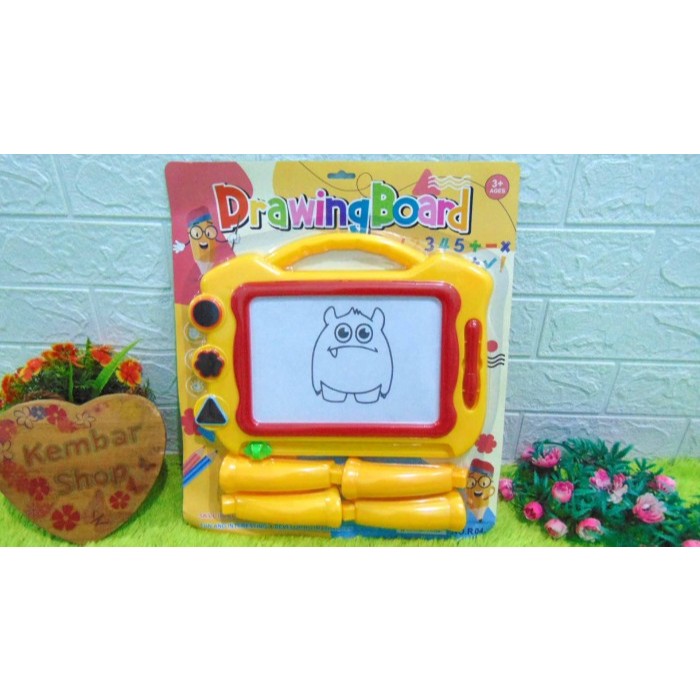 

R04 [ADA KAKINYA!]Papan Tulis Magnet Magnetic Board Mari Menggambar dan Berhitung Drawing Board Warna Random