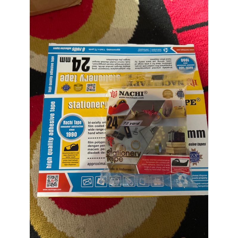 

Nachi Tape Stationery Premium 24mm / 1inch / 72 yard harga 1 pcs
