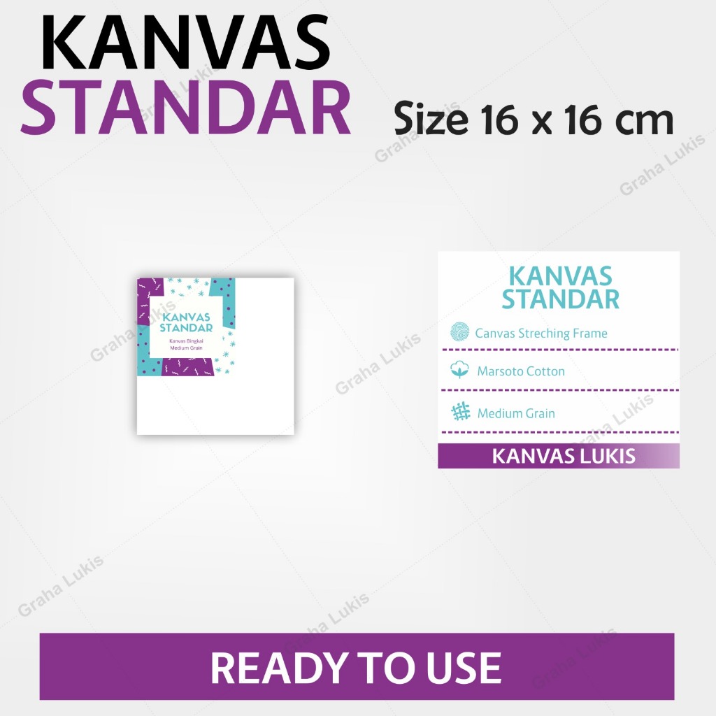 

Kanvas Standar Graha Lukis 16x16cm