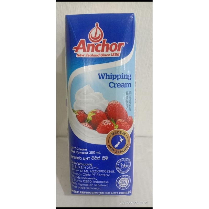 

Whipping Cream Anchor 250ml