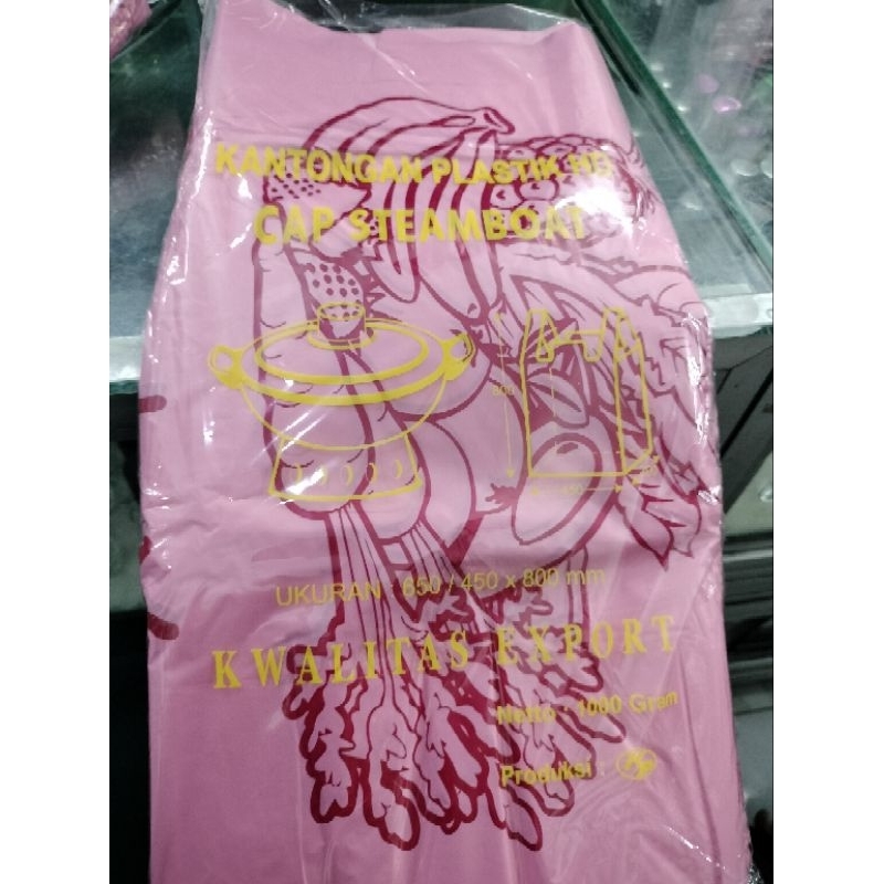 plastik thank you 1 kg. kantongan plastik cap steamboat