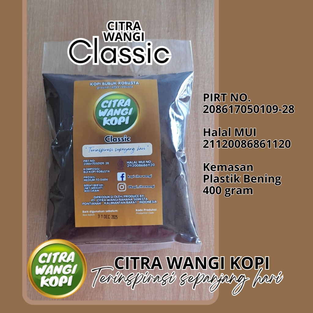 

Kopi Bubuk Citra Wangi Classic 400 gram