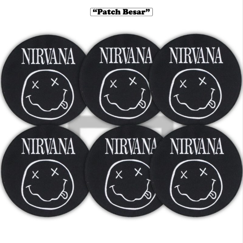 Emblem Back Patch Bordir Punggung Nirvana Aksesoris Patch Bordir Besar Jahit