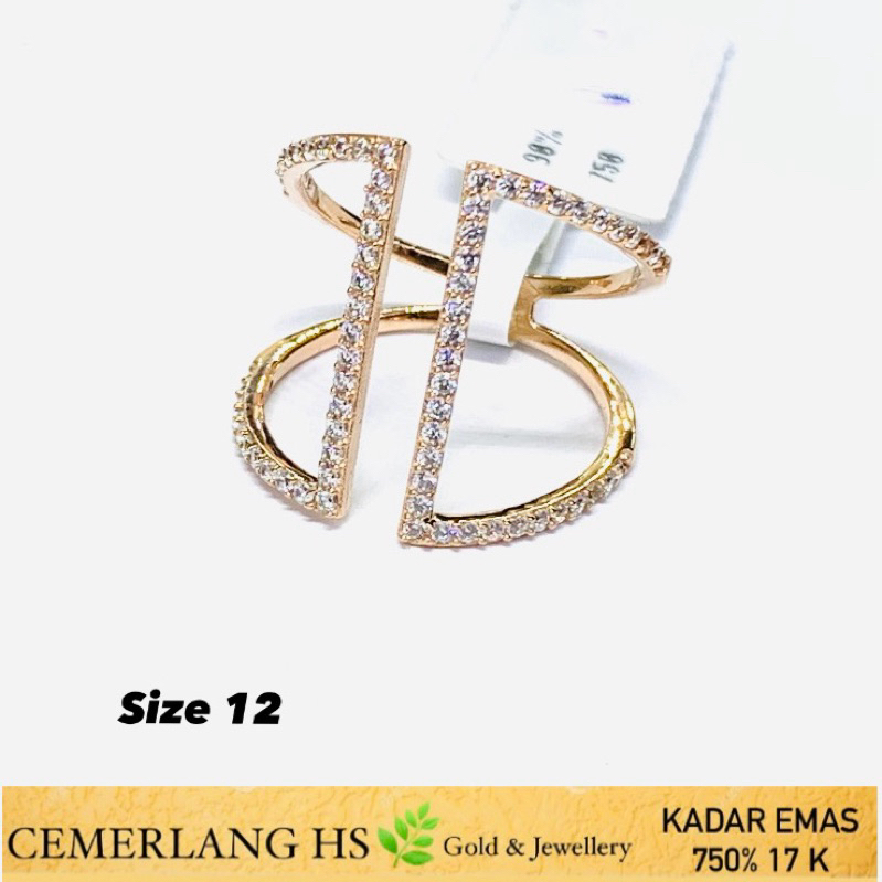 cincin emas fashion italy 17k