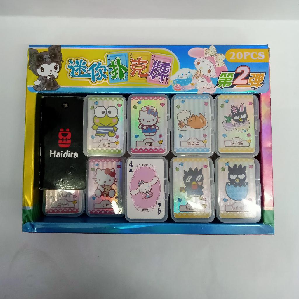 MAINAN KARTU REMI SANRIO HOLOGRAM 1 BOX ISI 55 KARTU FREE BOX