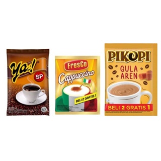 

COFFEE FRESCO CAPPUCCINO/COFFEE PIKOPI GULA AREN/KOPI YA SP RENTENG/COFFEE RENCENG/SACHET SG