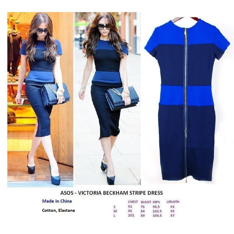 ASOS - VICTORIA BECKHAM STRIPE DRESS - FASHIONME FO BRANDED