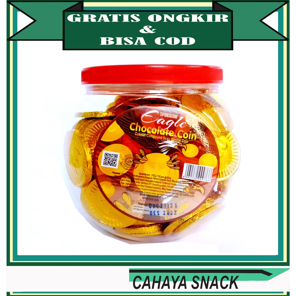 

Coklat Koin emas / Chocolate Pusan eagle coin Isi 125 Pcs