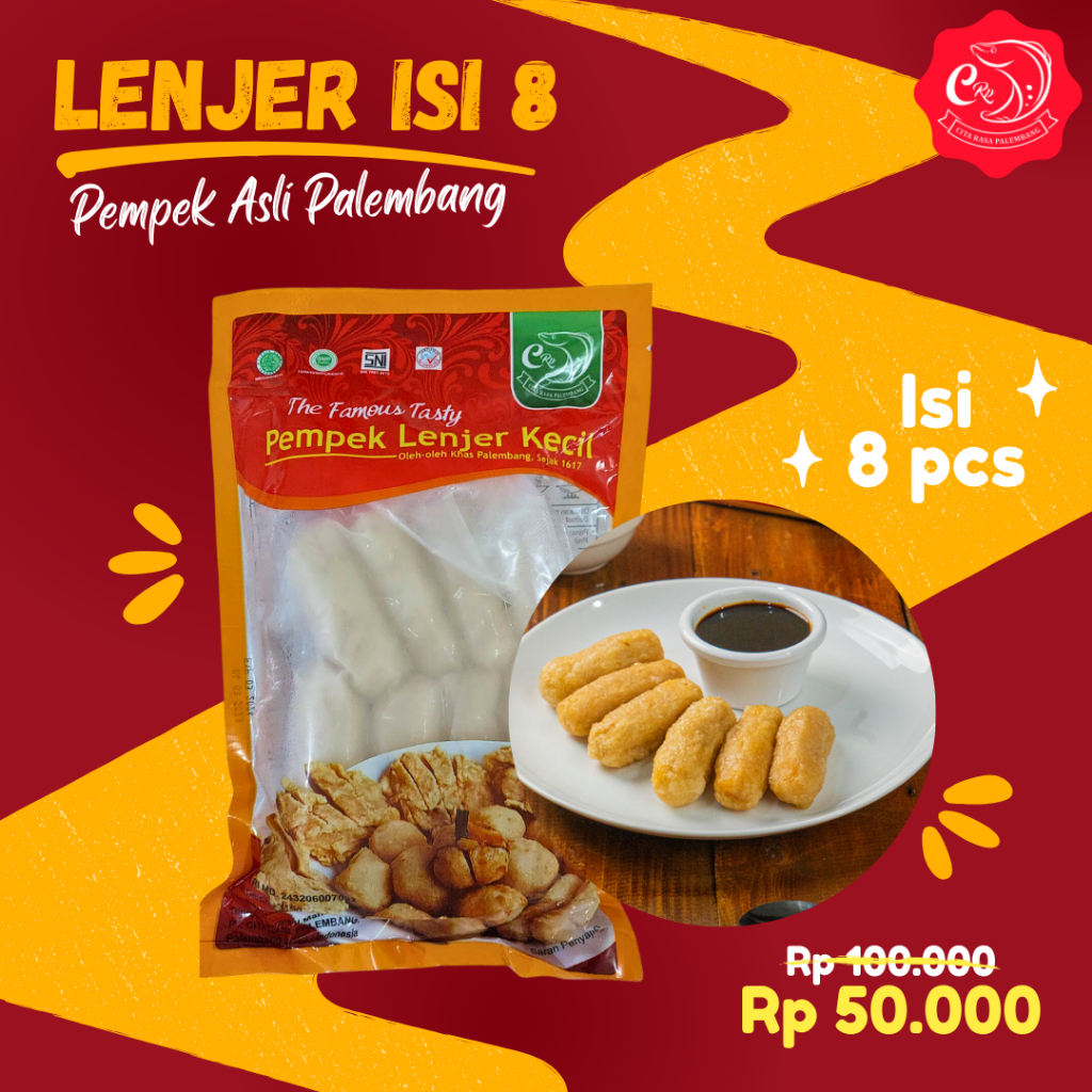 

Pempek CRP - Pempek Lenjer Asli Palembang - Pempek Frozen Food (Pax F Isi 8)