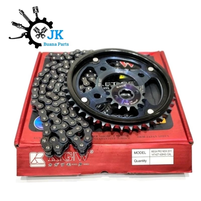 GEAR PAKET GIR SET MEGAPRO NEW MONO 42T KAGAWA