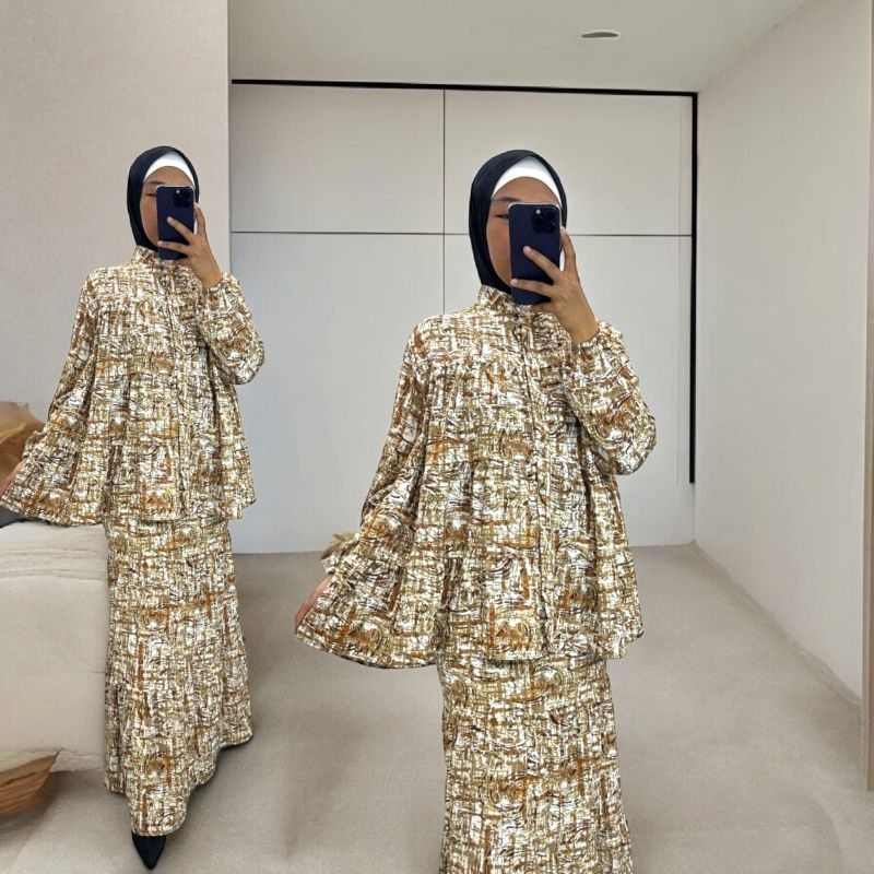 ELSEN SET ROK SETELAN ROK MOTIF BAHAN KRINGKEL PREMIUM ONE SET ROK COLLECTION