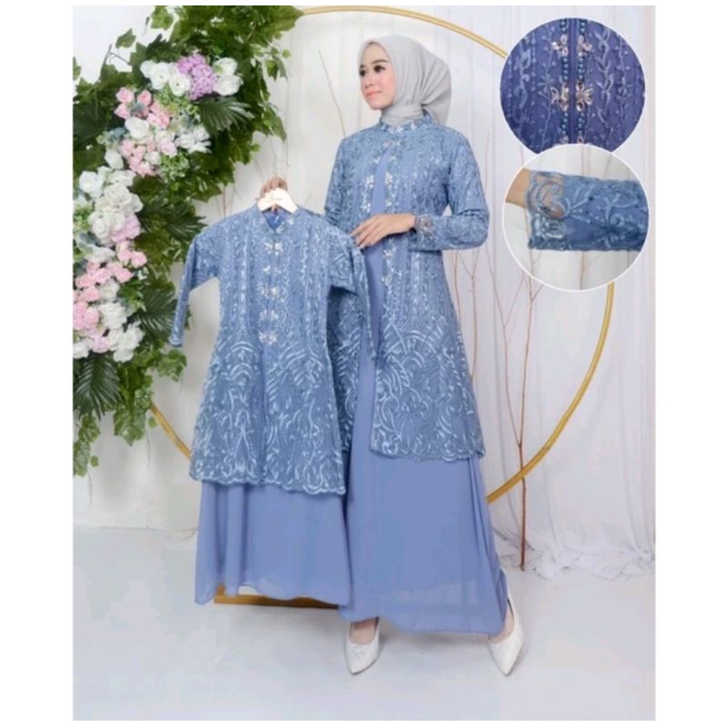 Gamis oulter ibu dan anak | gamis modern | dress modern | couplean ibu dan anak | couple | gamis Bur