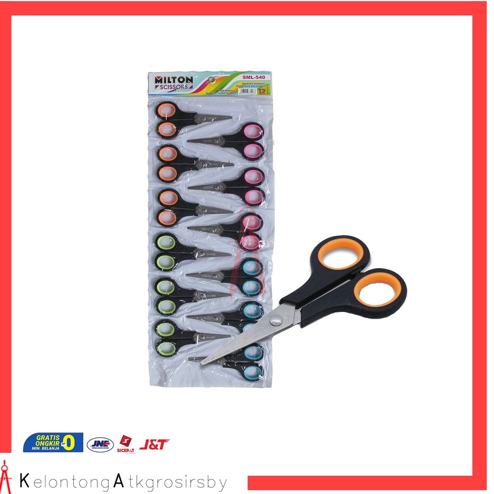 

KODE W55L Gunting 12pcs Renteng Milton SML 54