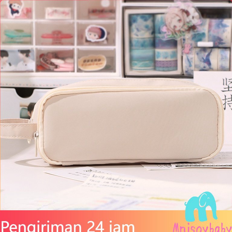 

KODE H8G 223 Baru Kapasitas Besar Tempat Pensil In Jepang Sederhana Kecil Segar Versi Korea Dari Tempat Pensil MultiFungsi Flip Pena Case