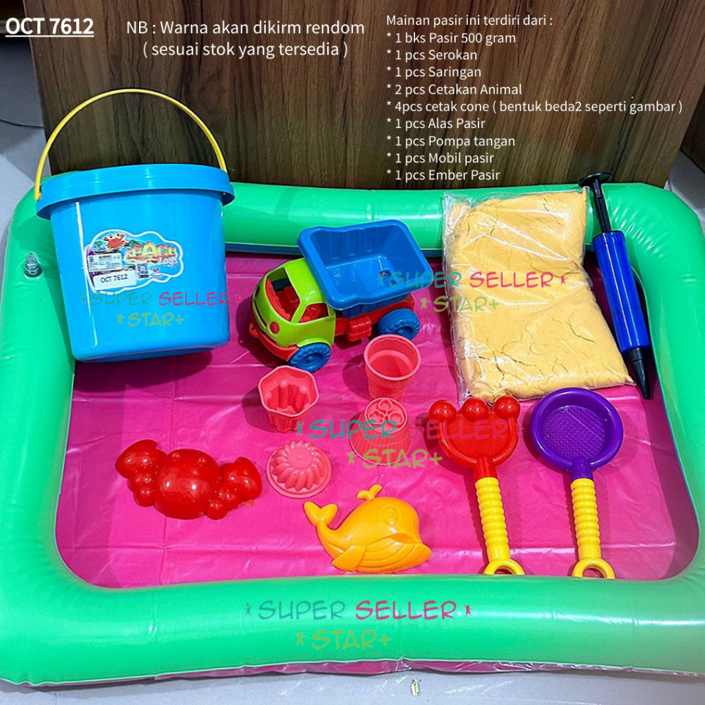 Mainan Pasir Ajaib Set Lengkap Dengan Alas Balon / Mainan Edukasi Pasir Pasiran Anak