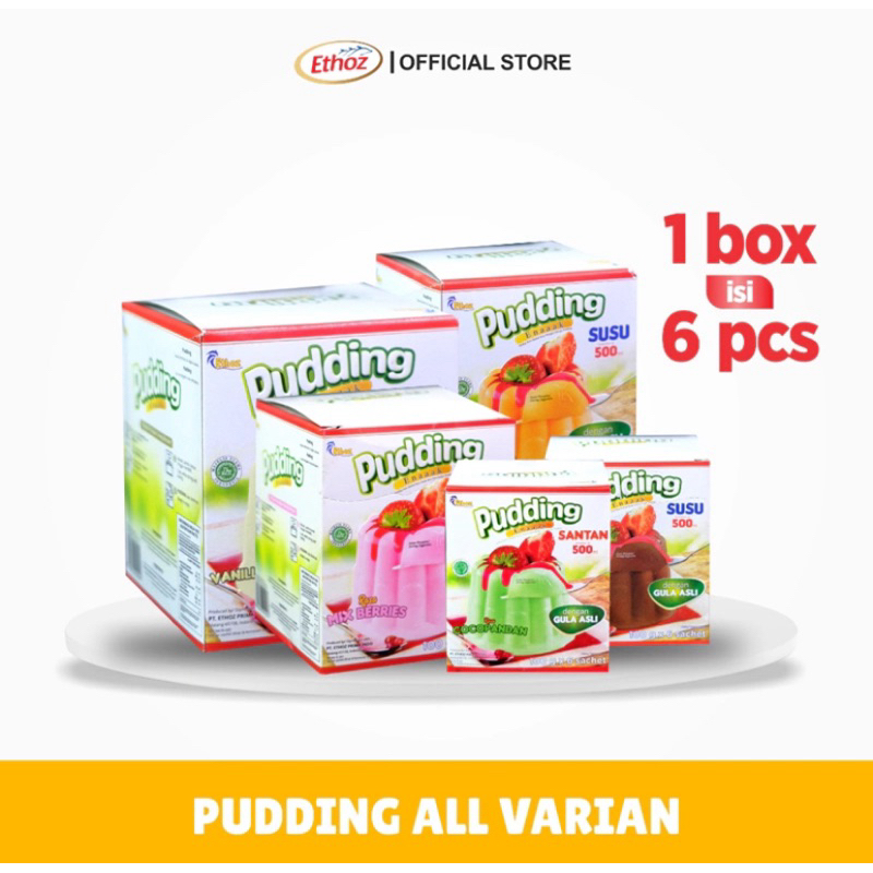

Ethoz pudding enak 100gr ( 1 box 6 pcs)