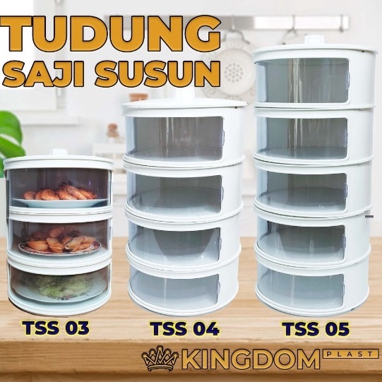 TUDUNG SAJI SUSUN MURAH TUDUNG SAJI KINGDOM FOOD COVER BERKUALITAS RANTANG PLASTIK SUSUN KODE L2X5