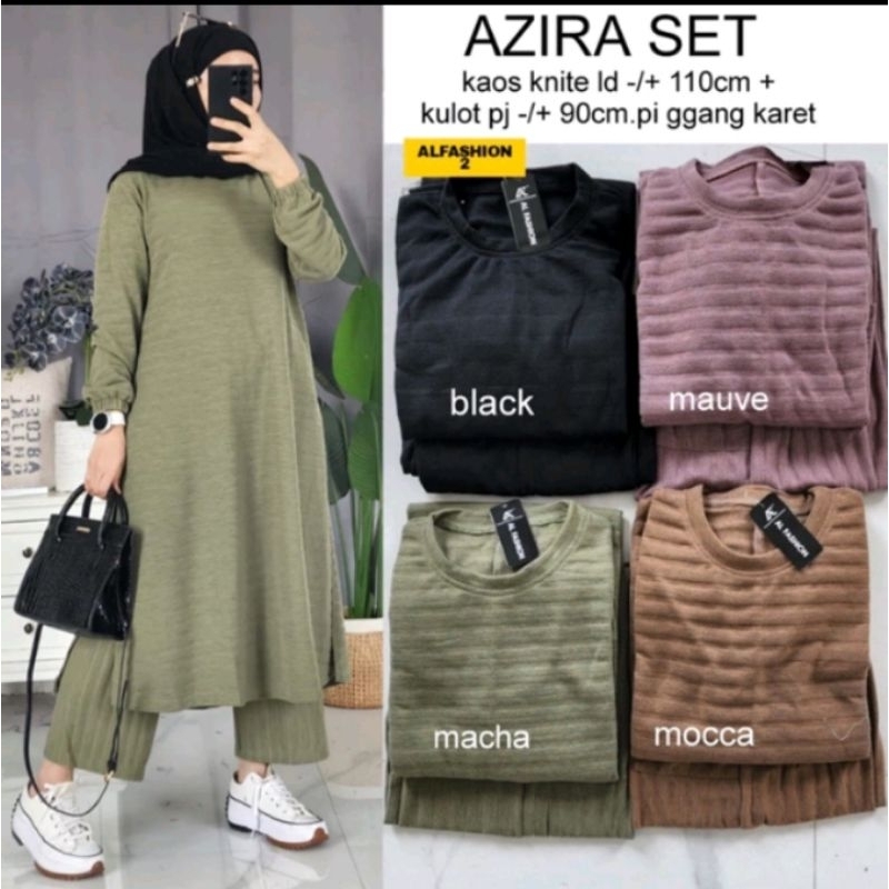 SETELAN CELANA KULOT LONG TUNIK SALUR ASMI SET/AZIRA SET