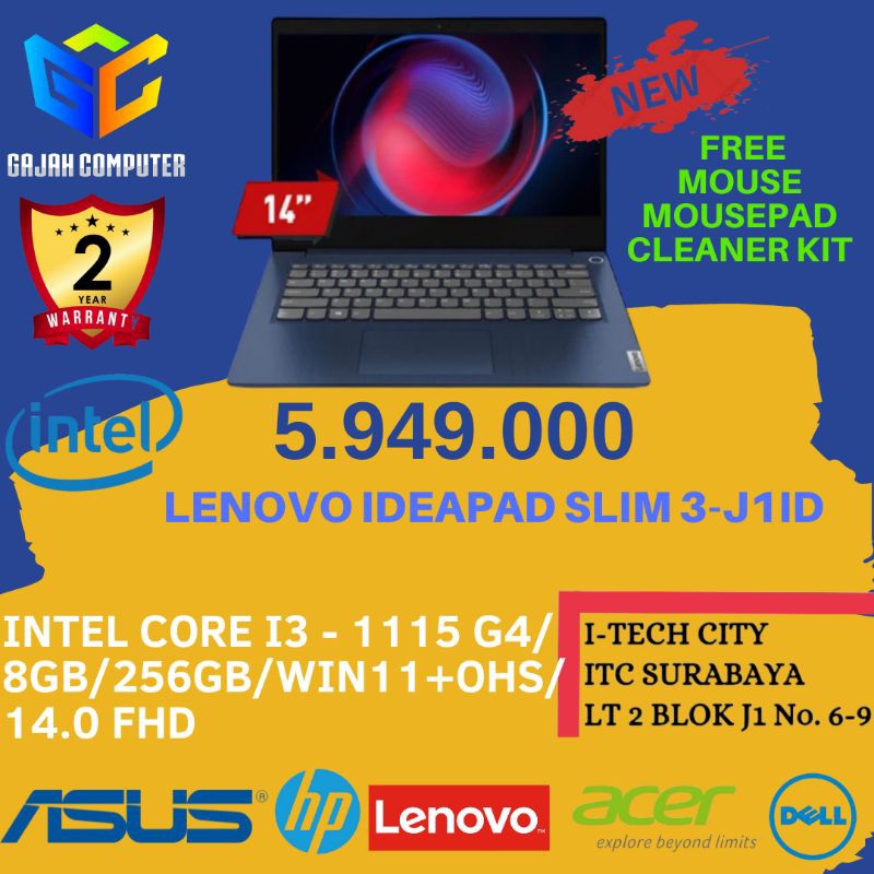 LENOVO IDEAPAD SLIM 3 - J1ID (8gb / 256gb)