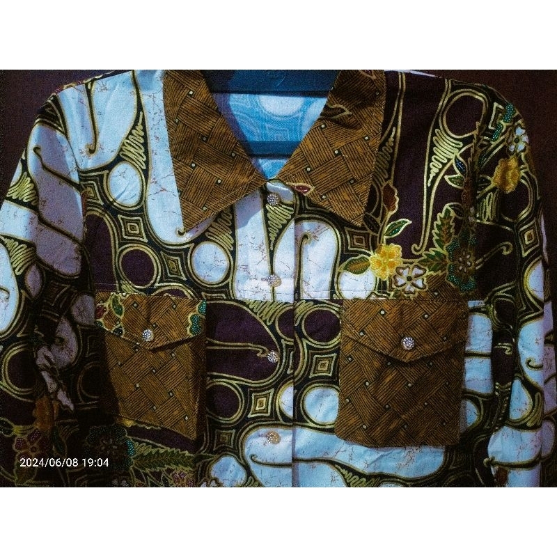 Blouse atasan batik Pl/Batik Blus PL / Blouse Batik PL/Blouse batik lengan panjang PL