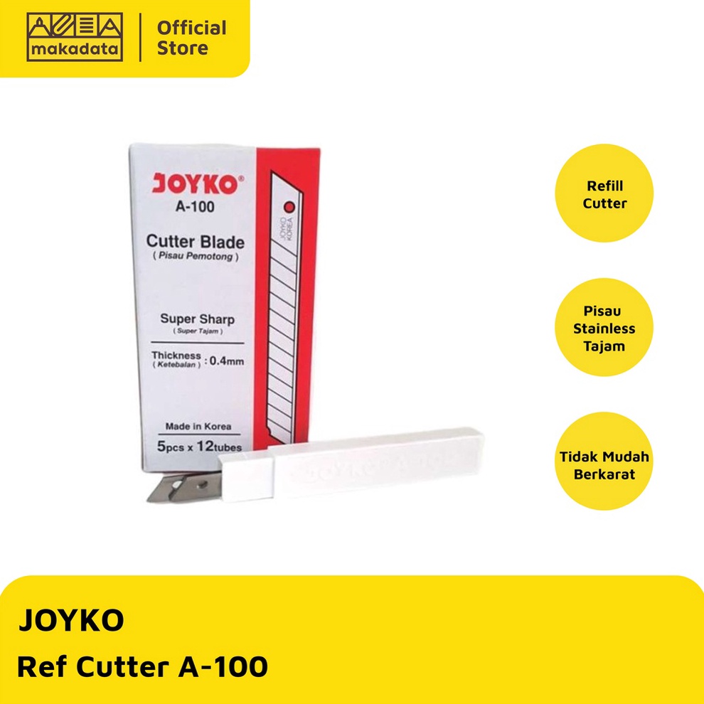 

KODE X84Q REFILL ISI CUTTER JOYKO A1 12PCS MURAH