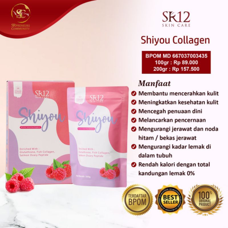 Shiyou Collagen Drink SR12 Minuman Kolagen Pemutih Kulit dengan DNA Ikan SALMON