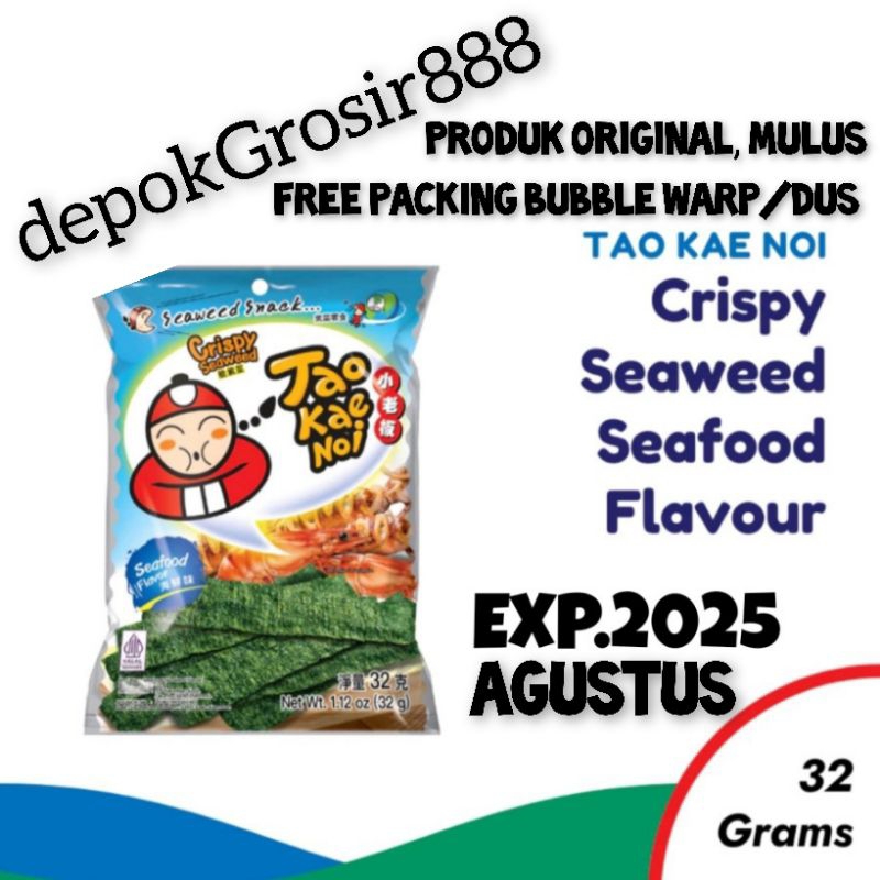 

EXP AGUSTUS 2025 TAO KAE NOI 32gr JUMBO SEA FOOD SNACK CEMILAN IMPORT PREMIUM LEGEND HARGA TERMURAH KUALITAS TERBAIK SPESIAL PROMO GAJIAN SALE !!!