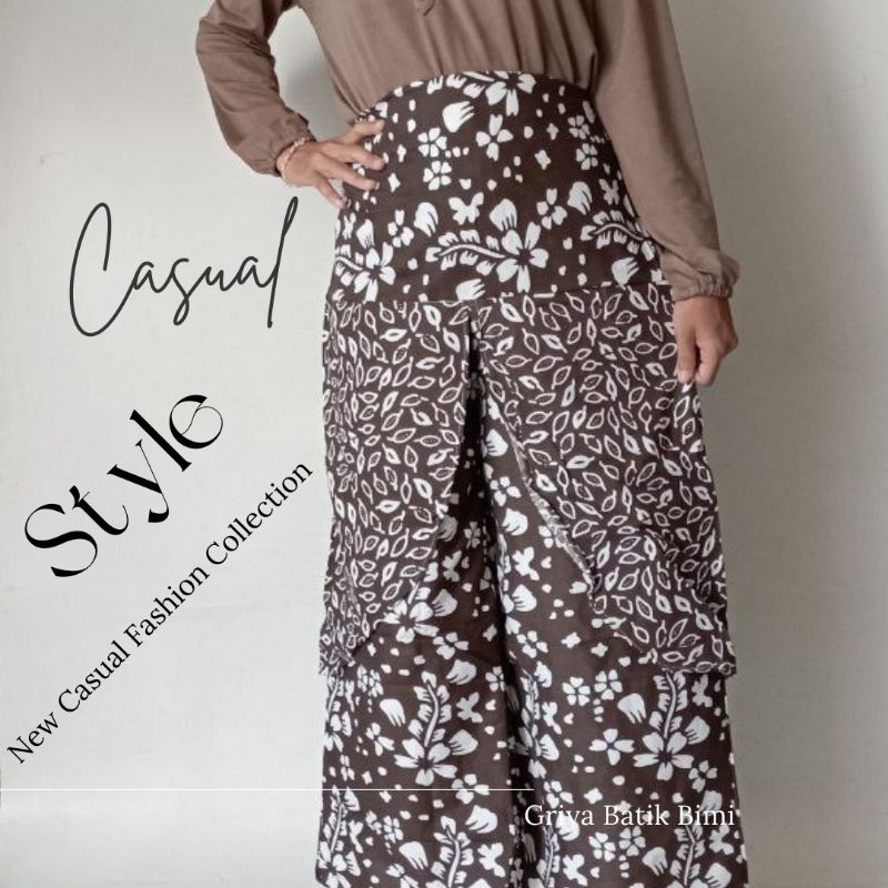 Celana kulot batik wanita panjang modern kekinian