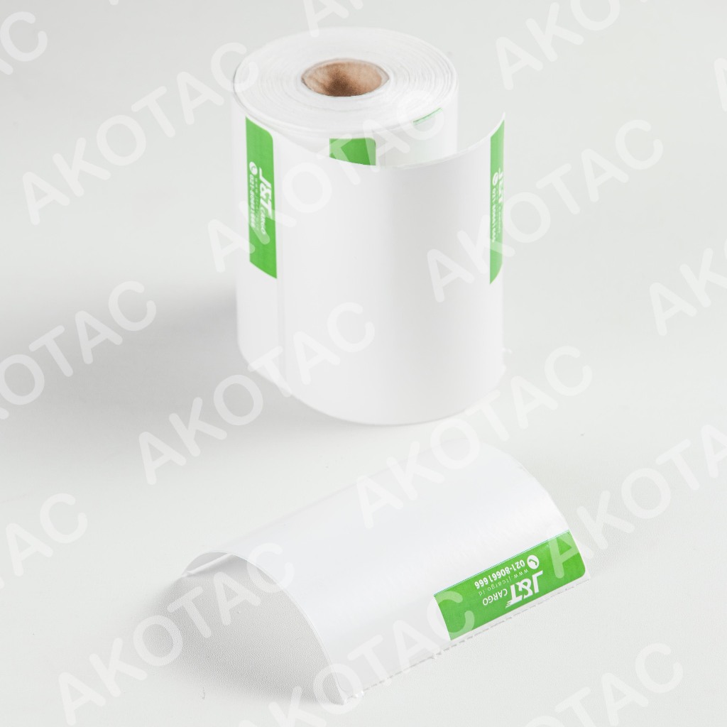 Kertas Thermal Label Barcode JNT Cargo 1 DUS isi 12 Roll 100x100mm Resi Stiker READY STOK