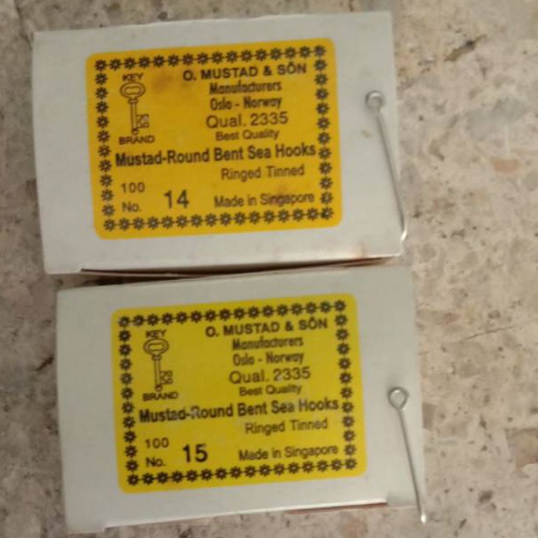 Ready Stock Kail pancing mustad 1415161718192 mata pancing kail ikan pancingan ikanMUSTAD 2335 CAP K