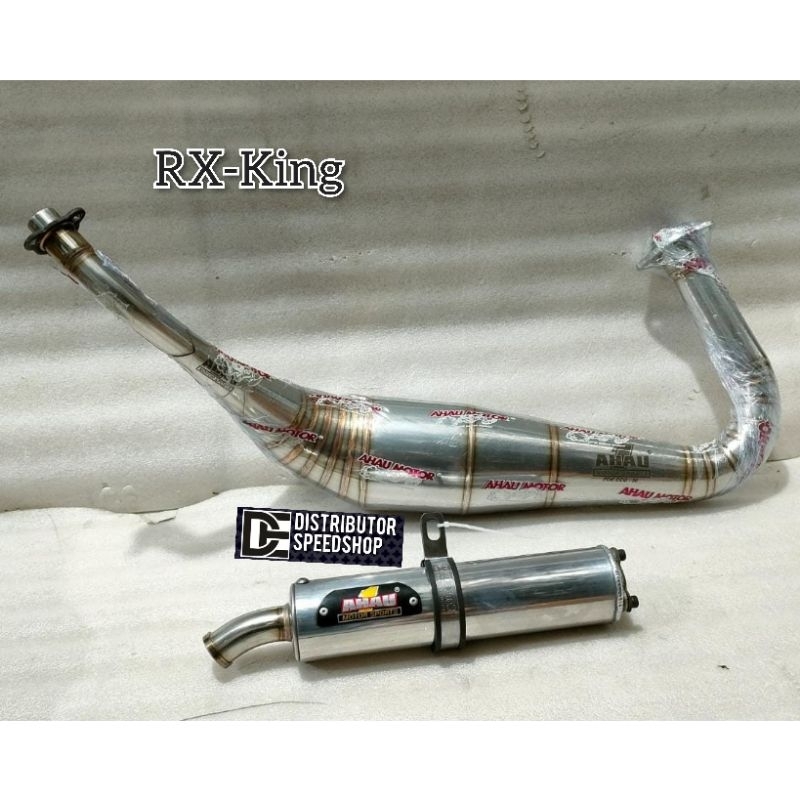 Knalpot AHAU one model PDK pdk cacing Ahau1 ORIGINAL ASLI stainless RX-King type DMC model kolong un