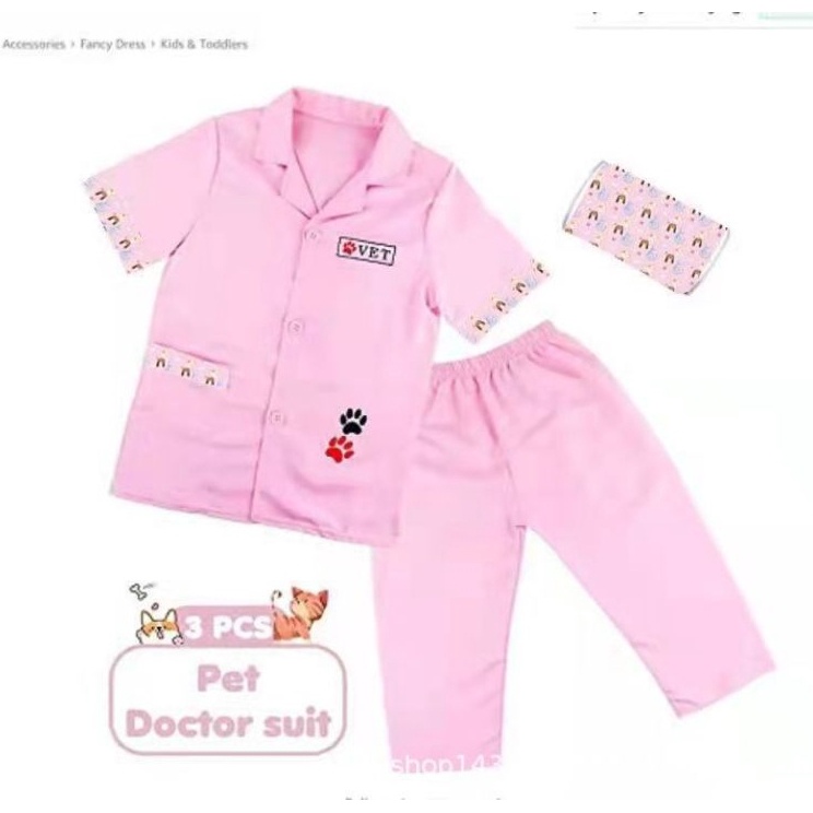 Grosir Baju Profesi Kostum Dokter Hewan Vet Anak Perempuan Laki Laki TK Paud