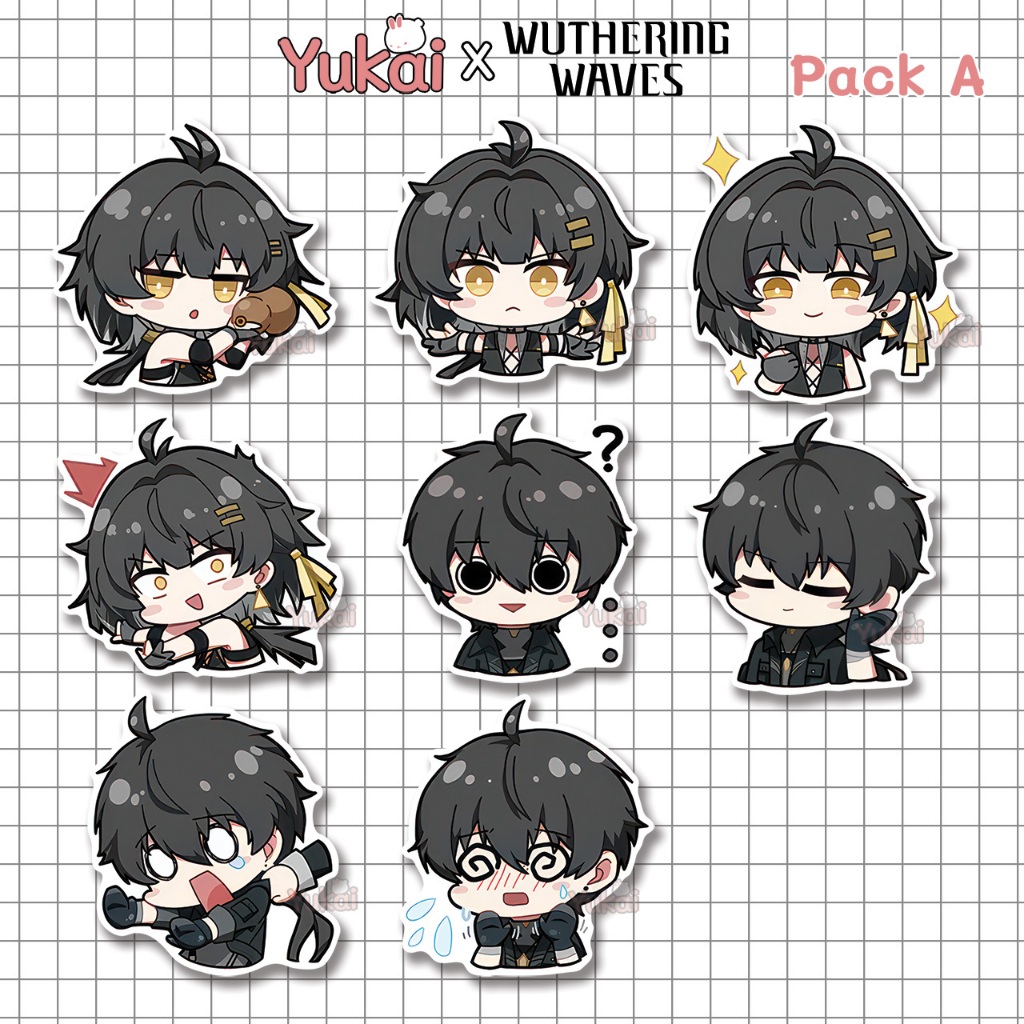 

Stiker Pack Female & Male MC Wuthering Waves Premium, Sticker Anime Waterproof