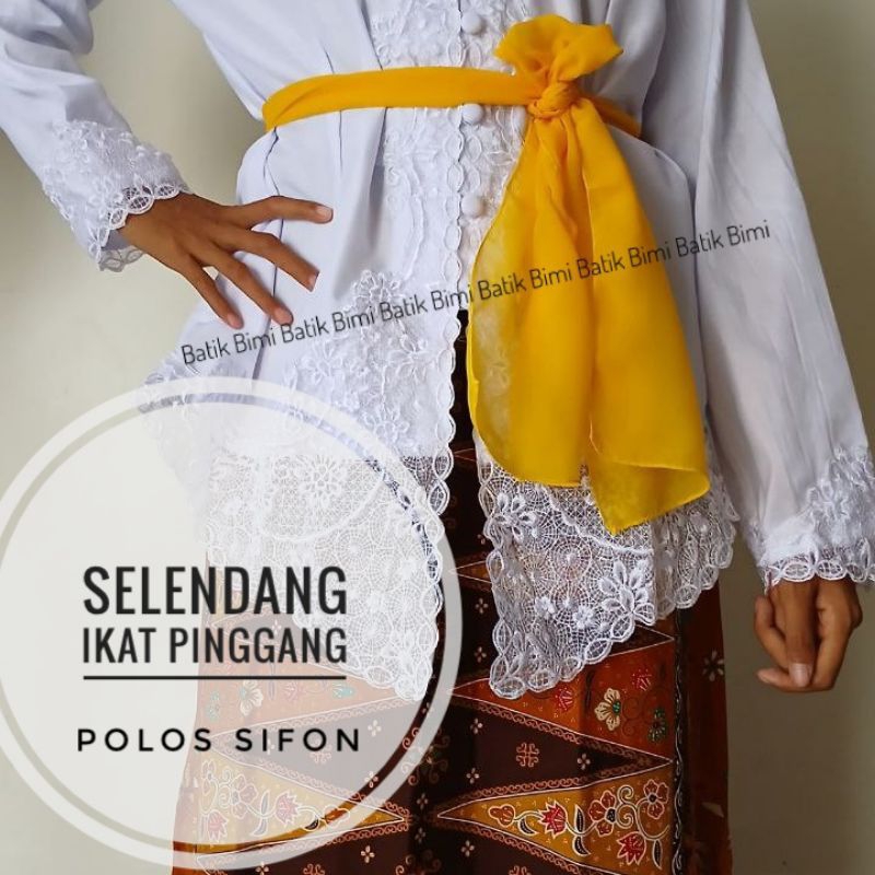 Selendang Ikat pinggang kebaya sifon polos