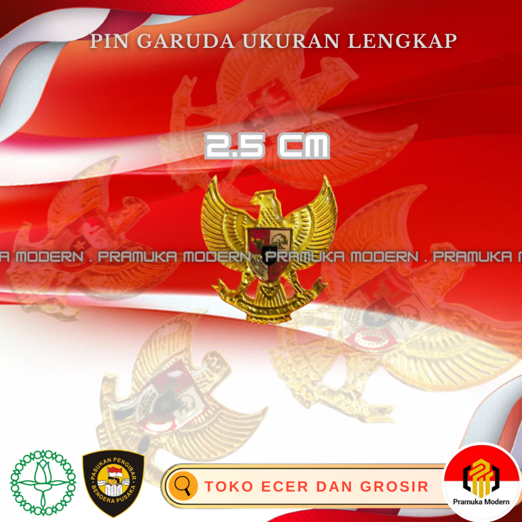 pin bros garuda 2.5cm pin paskibra lapis resin