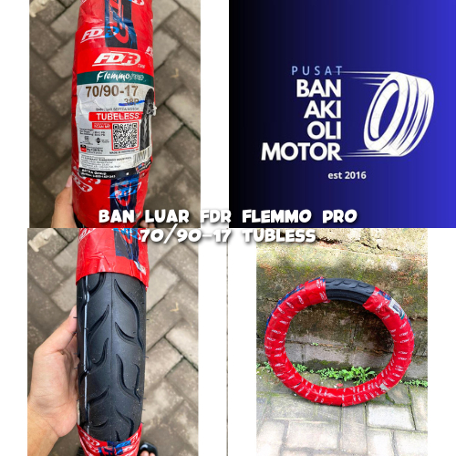 BAN LUAR FDR 70/90-17 FLEMMO PRO TUBLESS || BAN LUAR MOTOR BEBEK FDR 70/90-17 FLEMMO PRO TUBLESS