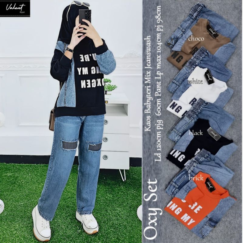 STYLING SETELAN ORI BY VALENT/OXY SETELAN/JOHNTSHON SETELAN ROK JEANS ORI BY VALENT/SETELAN WANITA M