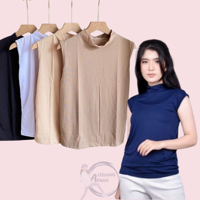 Manset Wanita Tanpa Lengan Bahan Spandex Jersey Nyaman dan Adem untuk Inner Gamis Polos