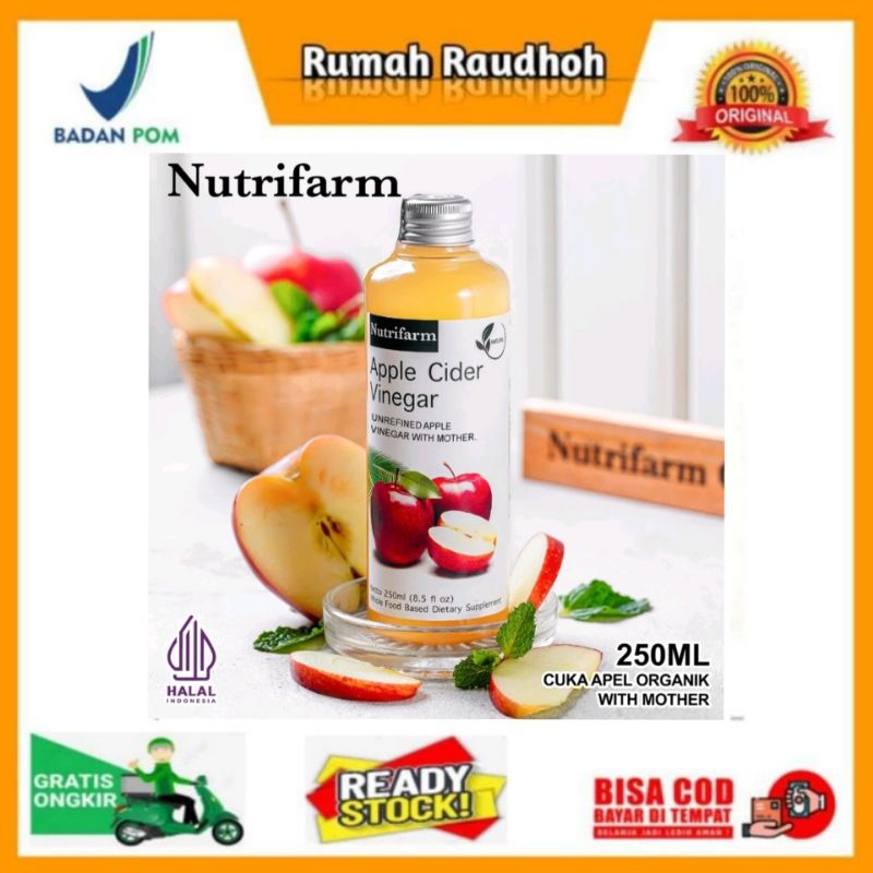 

CUKA APEL NUTRIFARM ORIGINAL ORGANIK 250 ML - APPLE CIDER VINEGAR WITH MOTHER