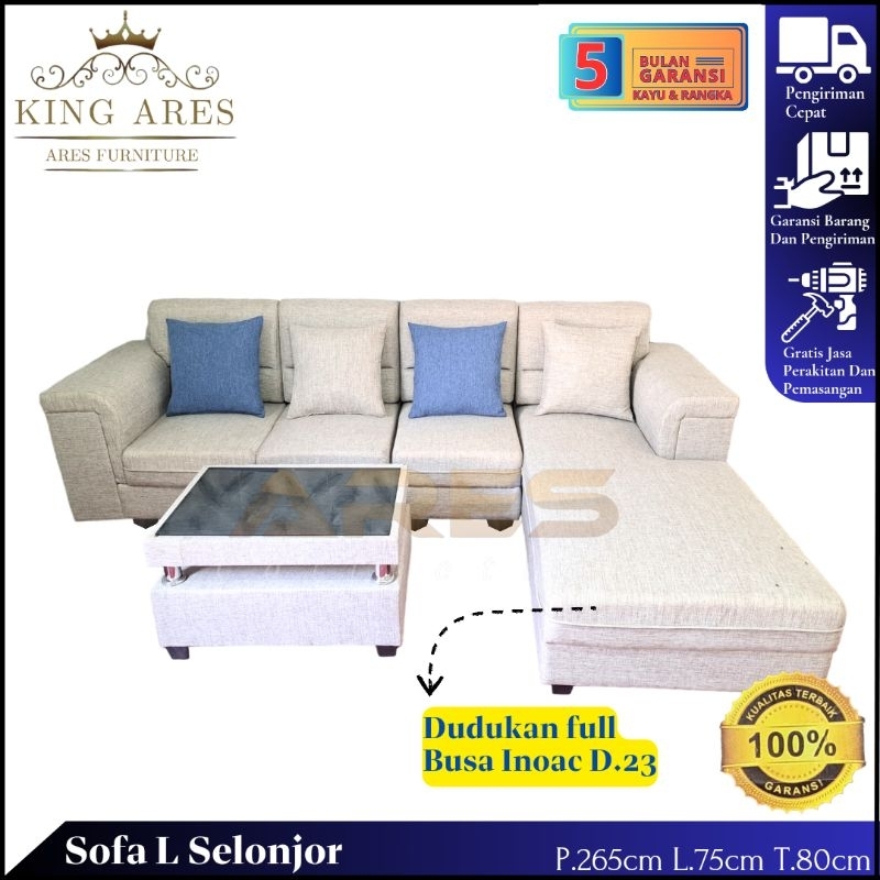 sofa santai / sofa selonjor / sofa l sudut minimalis / sofa termurah cirebon
