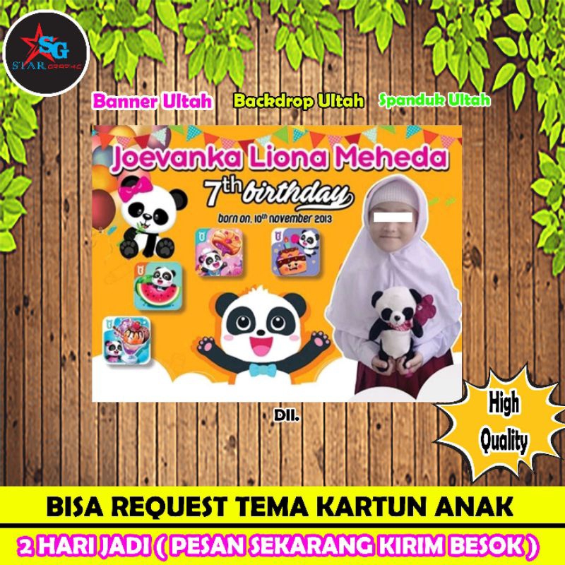 Spanduk Ultah Banner Ulang Tahun Anak Ukuran | 2 x 1,5 |
