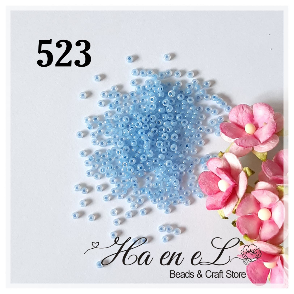 Payet Miyuki pasir seedbead (RR) ukuran 12/O(sp) & 11/O kode 523 (10gr) biru / blue