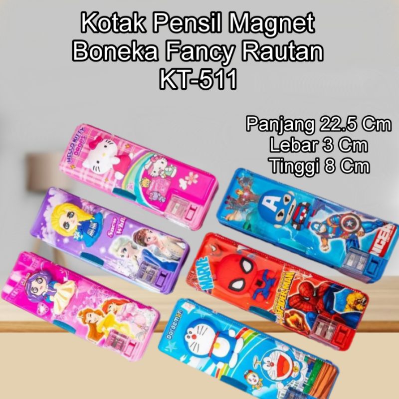 

Kotak Pensil Magnet Boneka Karakter / Kotak Pensil Magnet Rautan Boneka KT-511