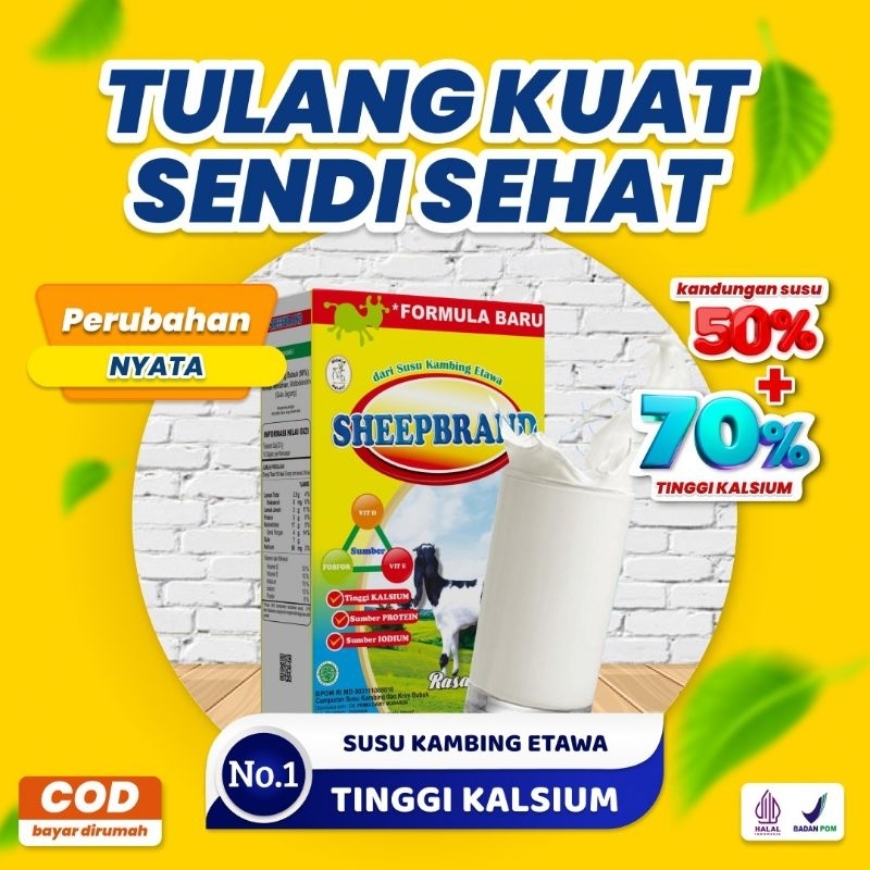 

Paket 2 Box Susu Kambing Etawa Sheepbrand Asam Urat, Nyeri sendi, Osteoporosis